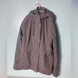 Hollister/Abercrombie & Fitch Men size medium great hooded zip-up coat VGUC grey